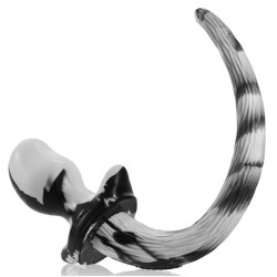 Oxballs Plug Queue Puppy Tail Mastiff 12 x 7cm Noir-Blanc